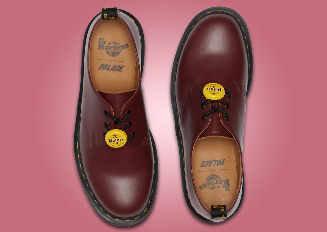 靴 Dr. Martens x Palace 1461 Cherry UK7 1461 Palace Vintage Smooth Leather Oxford Shoes in Cherry