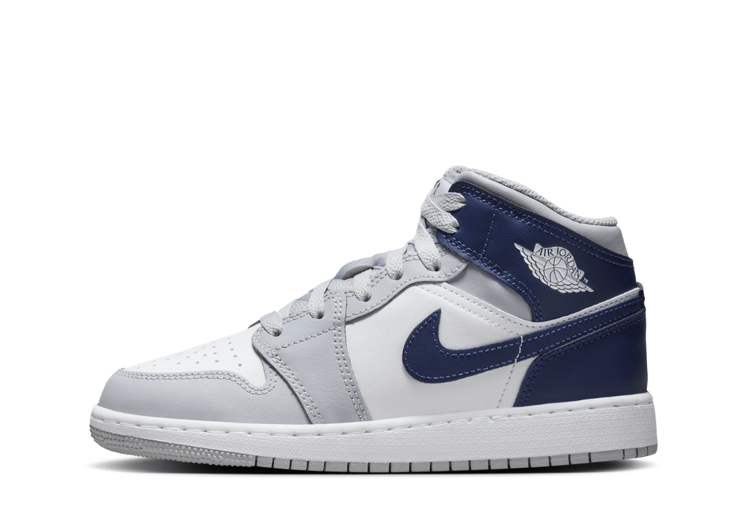 Air Jordan 1 Mid White Midnight Navy (GS)