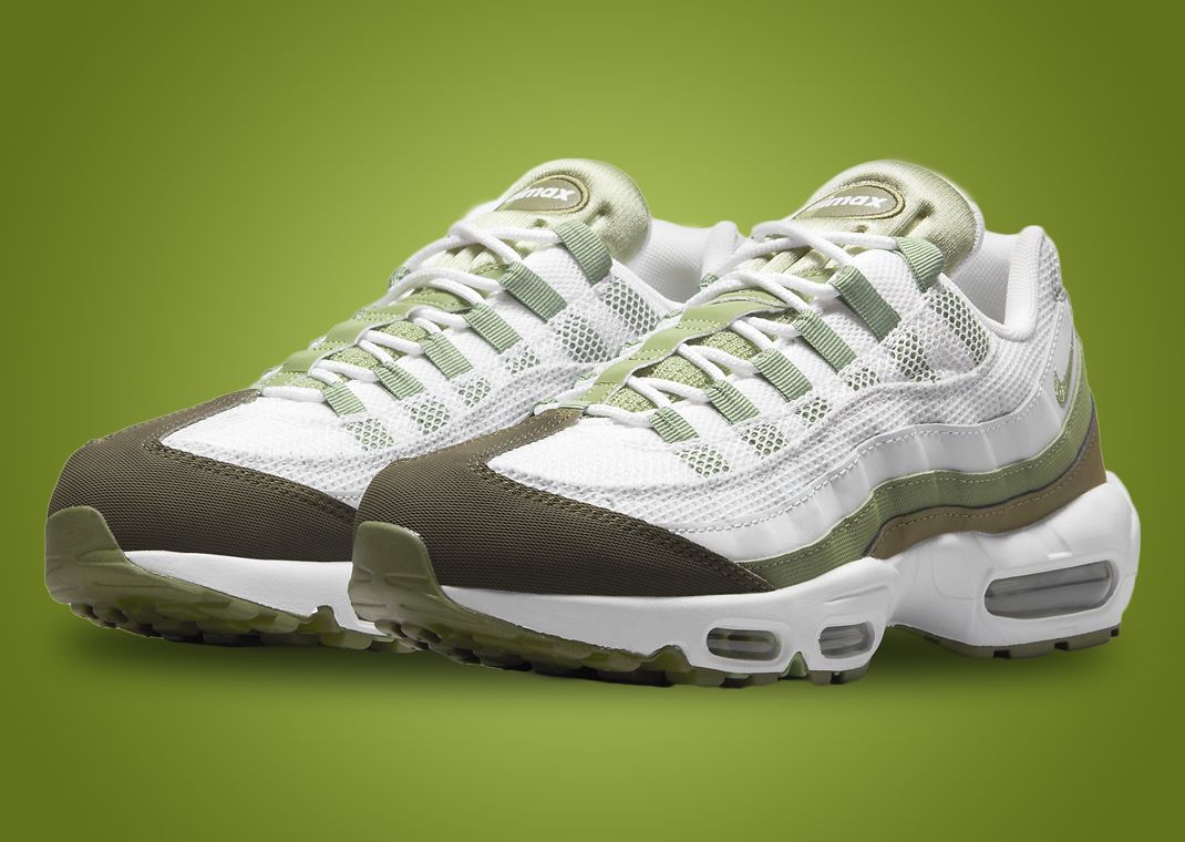 Nike Air Max 95 White Oil Green Medium Olive