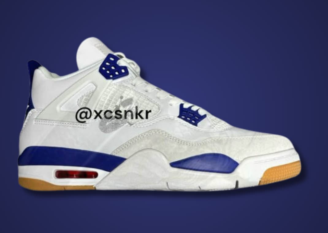 The Nike SB x Air Jordan 4 Summit White Navy Releases March 2025 The Nike SB x Air Jordan 4 Summit White Navy Releases March 2025
