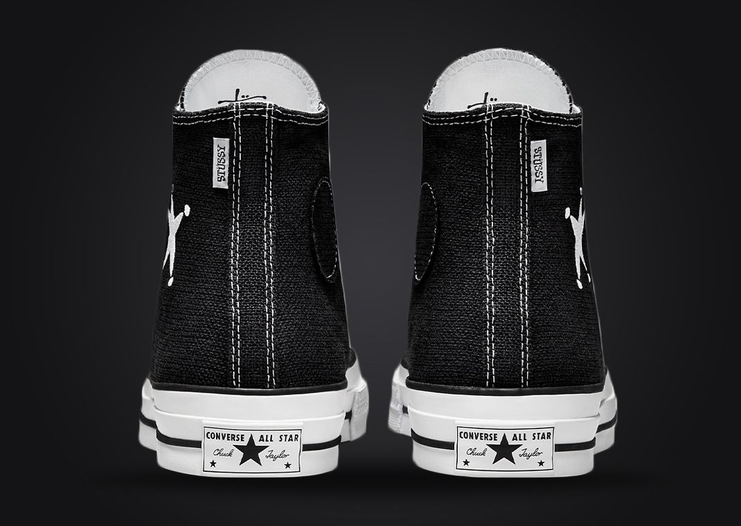 Stussy x Converse Chuck Taylor All-Star 70 Hi Black Back