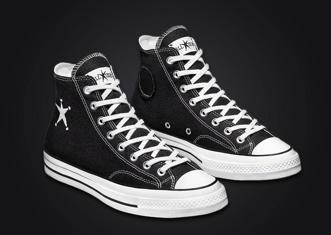 Stussy x Converse Chuck Taylor All-Star 70 Hi Black Angle