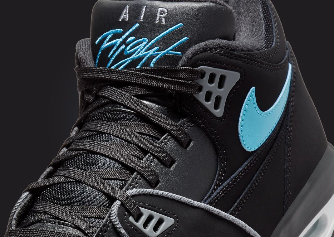 Nike Air Flight 89 Black Noise Aqua Tongue