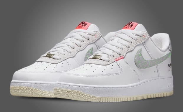 Pink Neon Accents Hit This Nike Air Force 1 Low