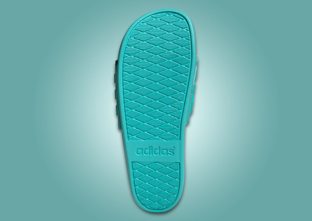 Mercedes AMG Petronas Formula One Team x adidas Adilette Comfort Semi Mint Rush Outsole