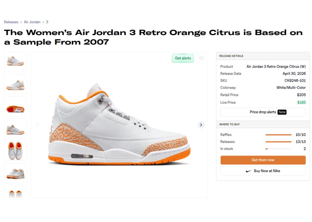 Air Jordan 3 Retro Citrus (W)