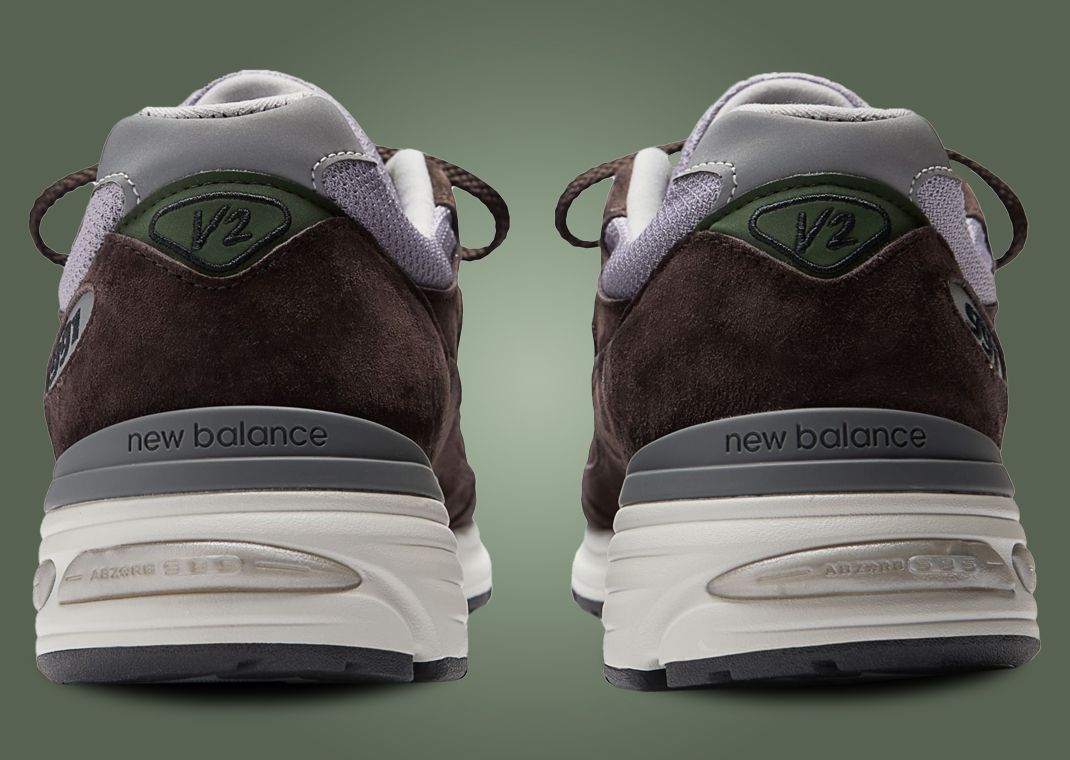 New Balance 991v2 Made in UK Essentially Offbeat Licorice Heel