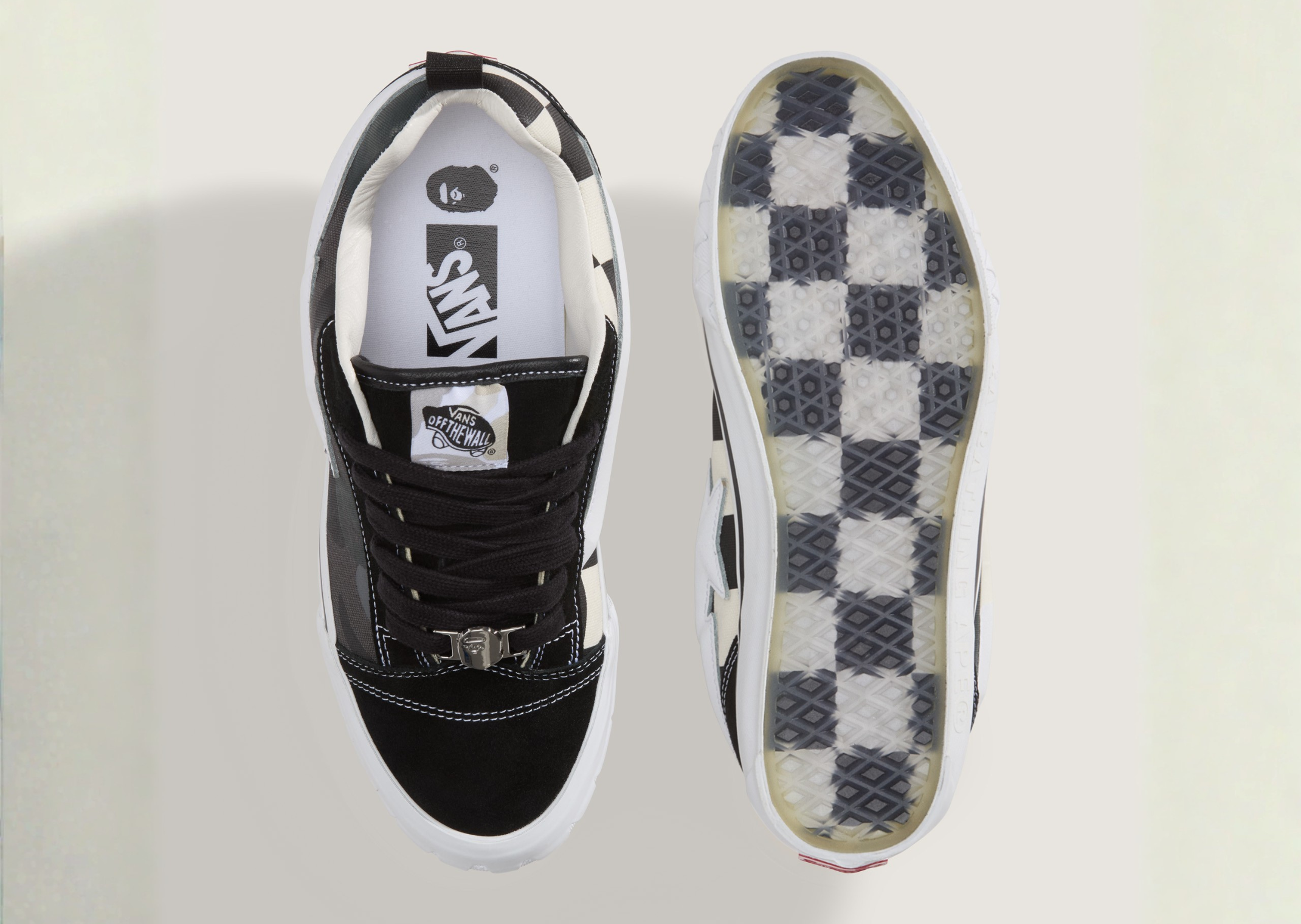 BAPE x Vans Knu Skool Camo Black Top