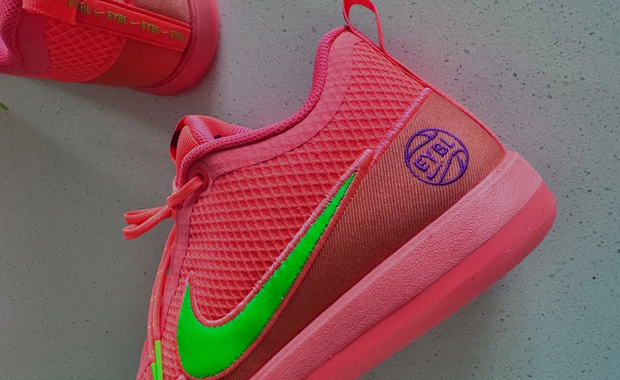 This Nike Book 2 EYBL PE is a Mix of Sunset Pink and Neon Green