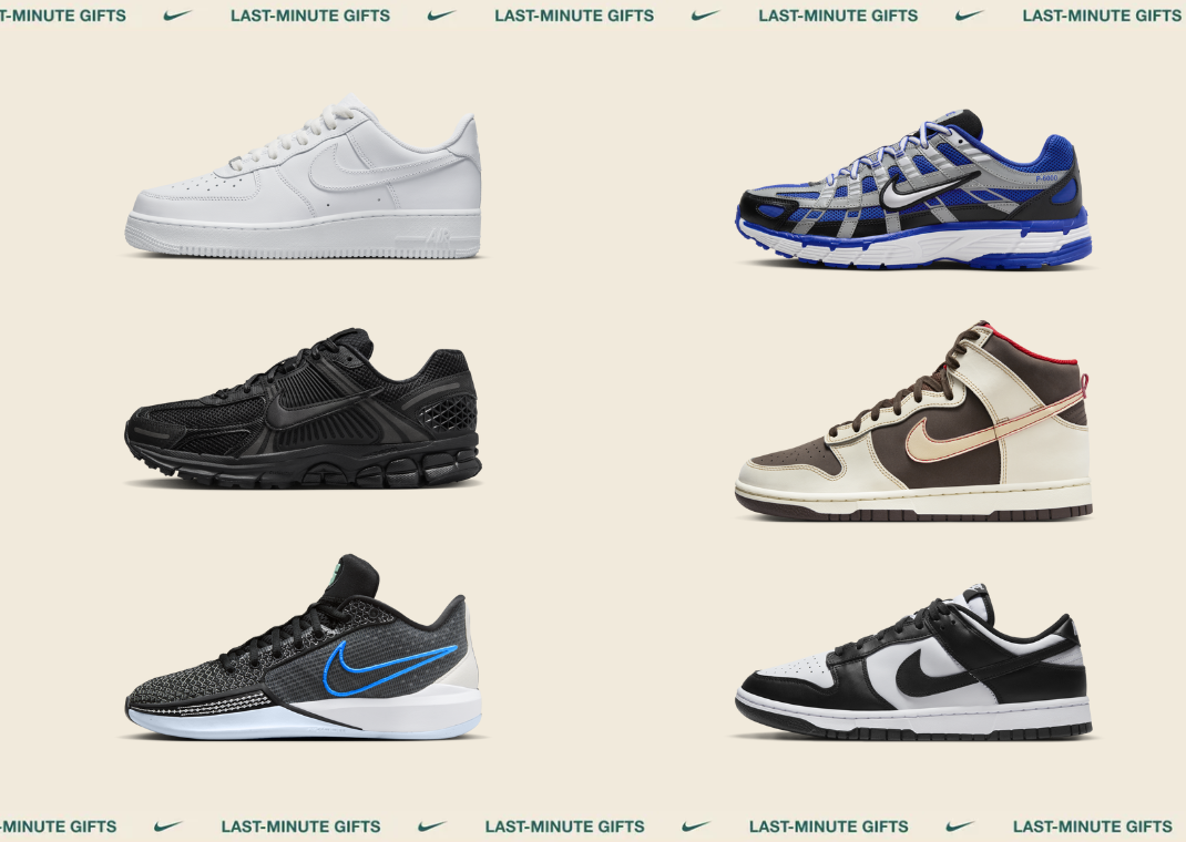 Last Minute Gifts From Nike Graphic