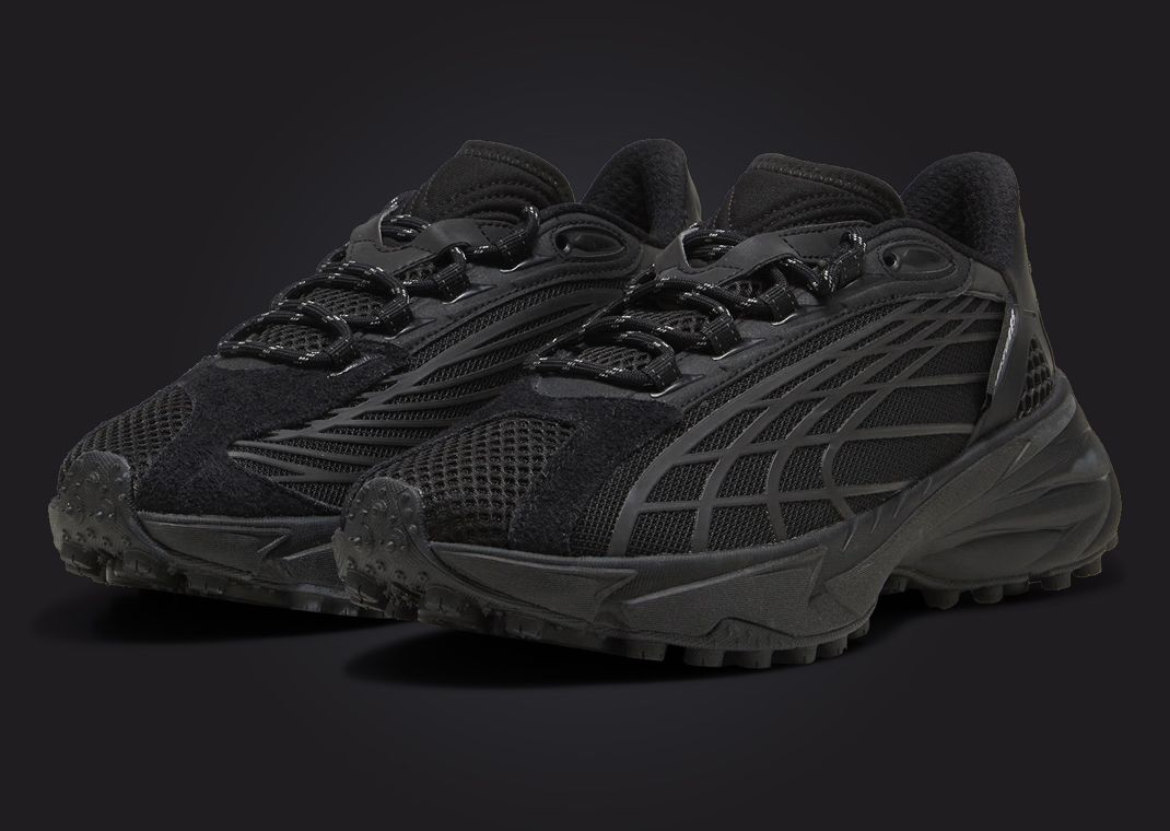 Pleasures x Puma Spirex Black Angle
