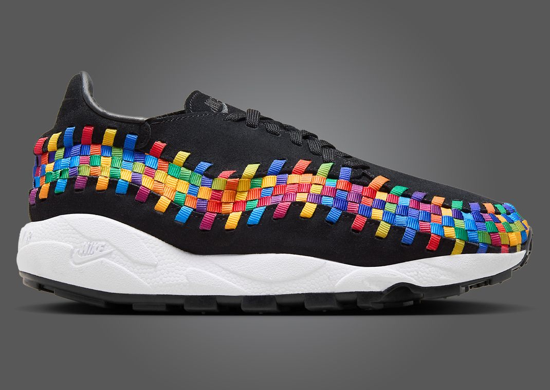 Nike Air Footscape Woven Black Rainbow Lateral