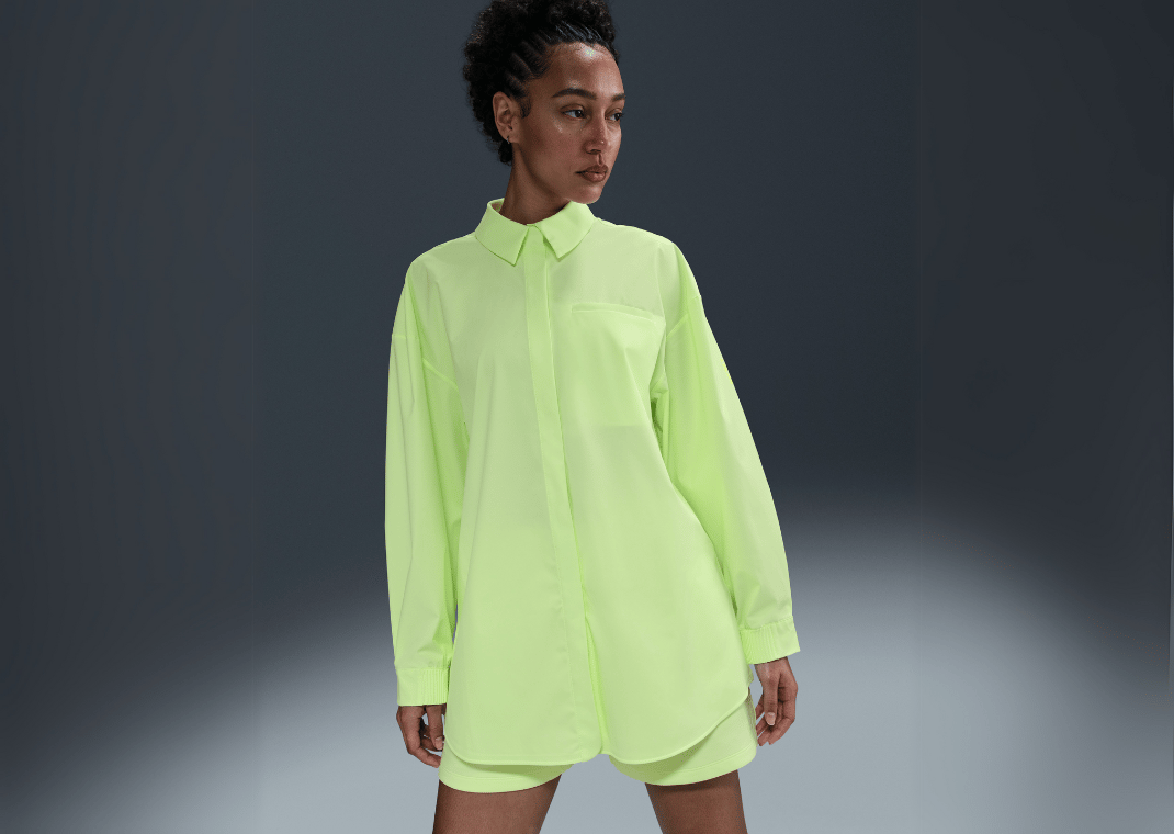 Nike 24.7 PerfectStretch Women's Dri-FIT Oversized Long-Sleeve Shirt Barely Volt