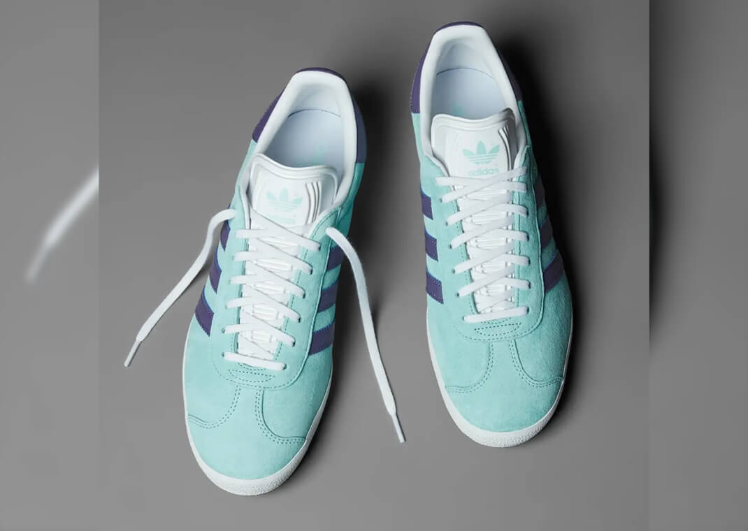 The adidas Gazelle Clear Aqua Tech Purple Is Perfect for Summer