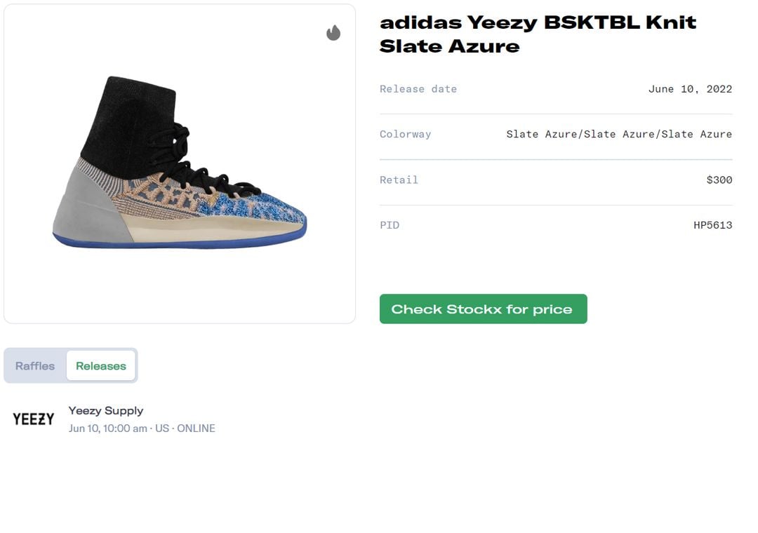 adidas Yeezy BSKTBL Knit Slate Azure Release Guide