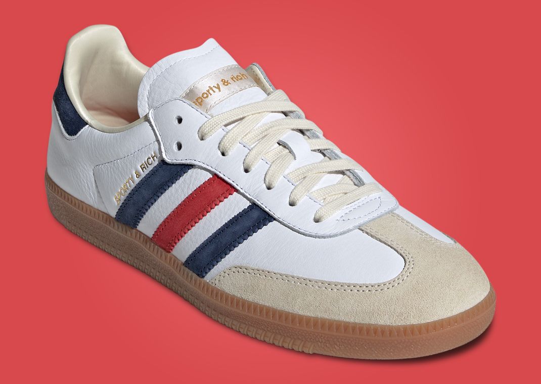 Sporty & Rich x adidas Samba OG USA Angle