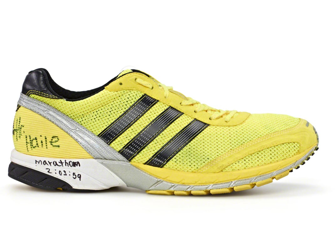 Prototype of the adidas Adizero Adios Neftanga worn by Haile Gebrselassie