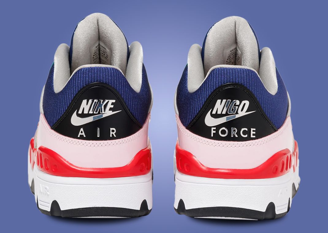 Nigo x Nike Air Force 3 Low Blue Multi-Color Heel
