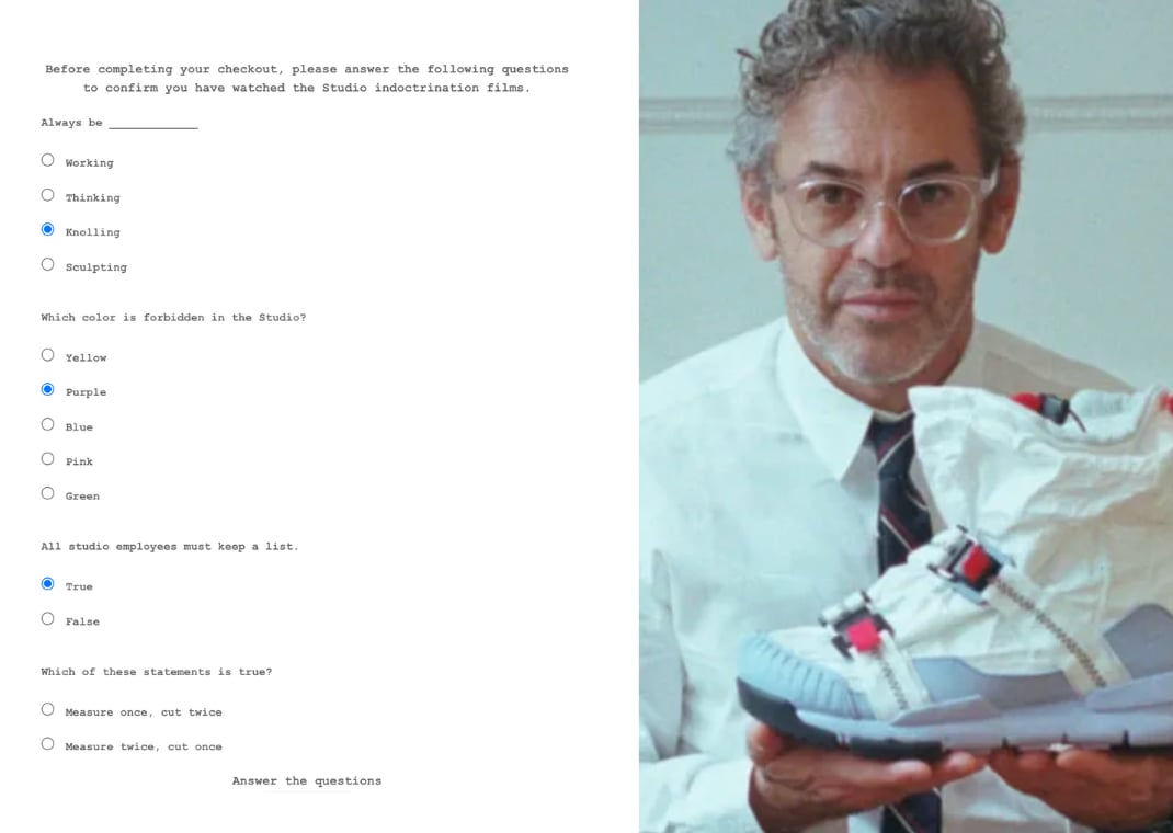 Answers to Tom Sachs' Site Questions