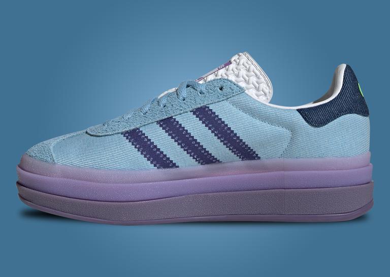 Kseniaschnaider x adidas Gazelle Bold Denim (W) Medial