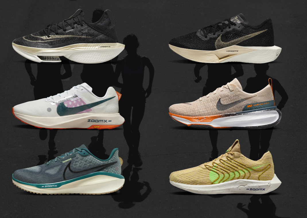 Graphic Showcasing Nike Running Sneakers