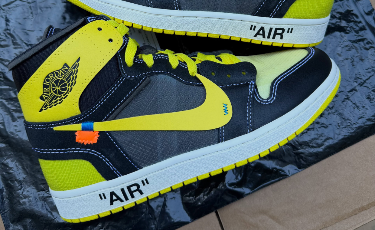 Check Out This Look-See Sample of a Black and Yellow Off-White x Air Jordan 1 Retro High