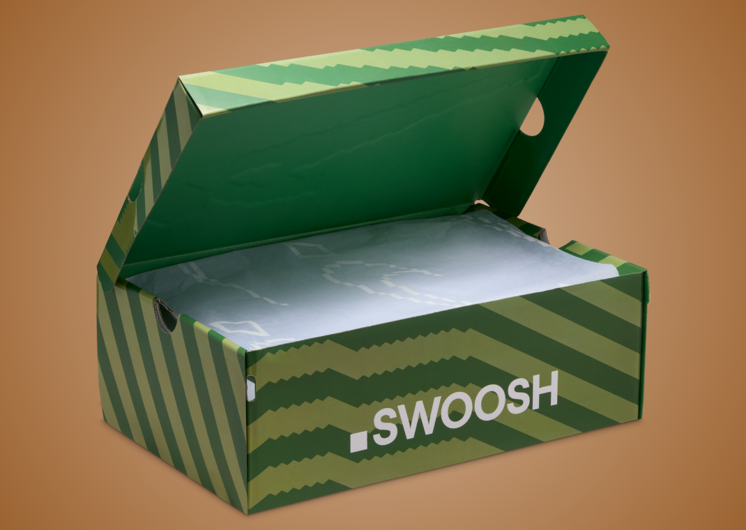 .SWOOSH x Nike ReactX Rejuven8 Slide Wheat Packaging