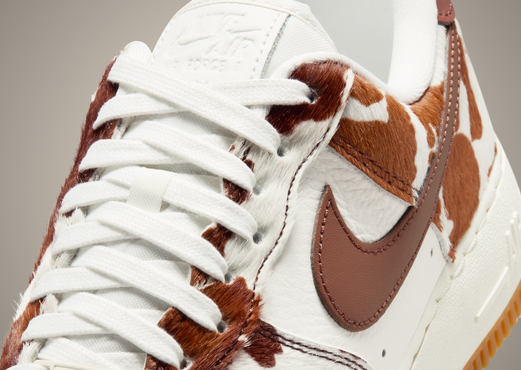 Nike Air Force 1 Low Cow Print Brown (W) - Detail