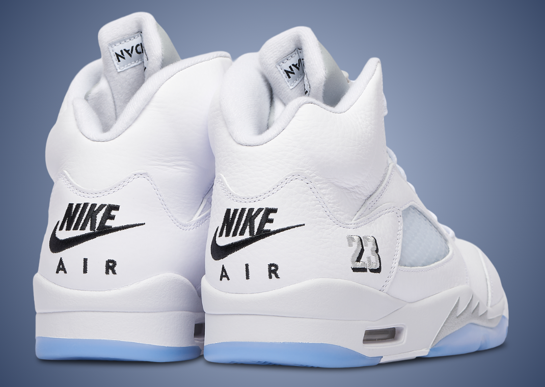 Air Jordan 5 Retro White Metallic - Heel Angle