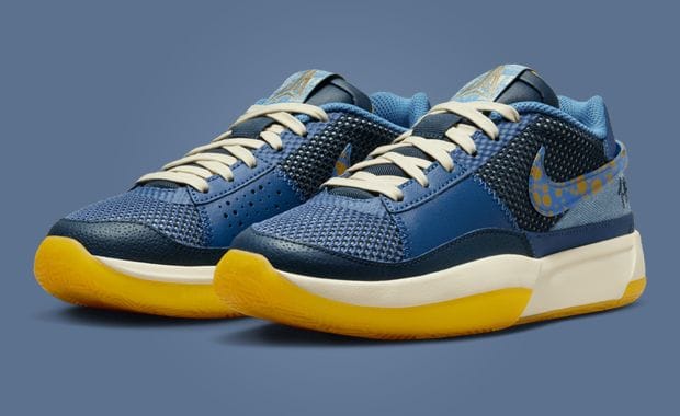 The Kids Exclusive Nike Ja 1 Mystic Navy University Gold Releases July 2024