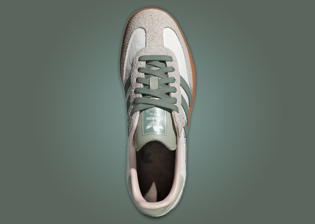 adidas Samba OG Cloud White Silver Green Top