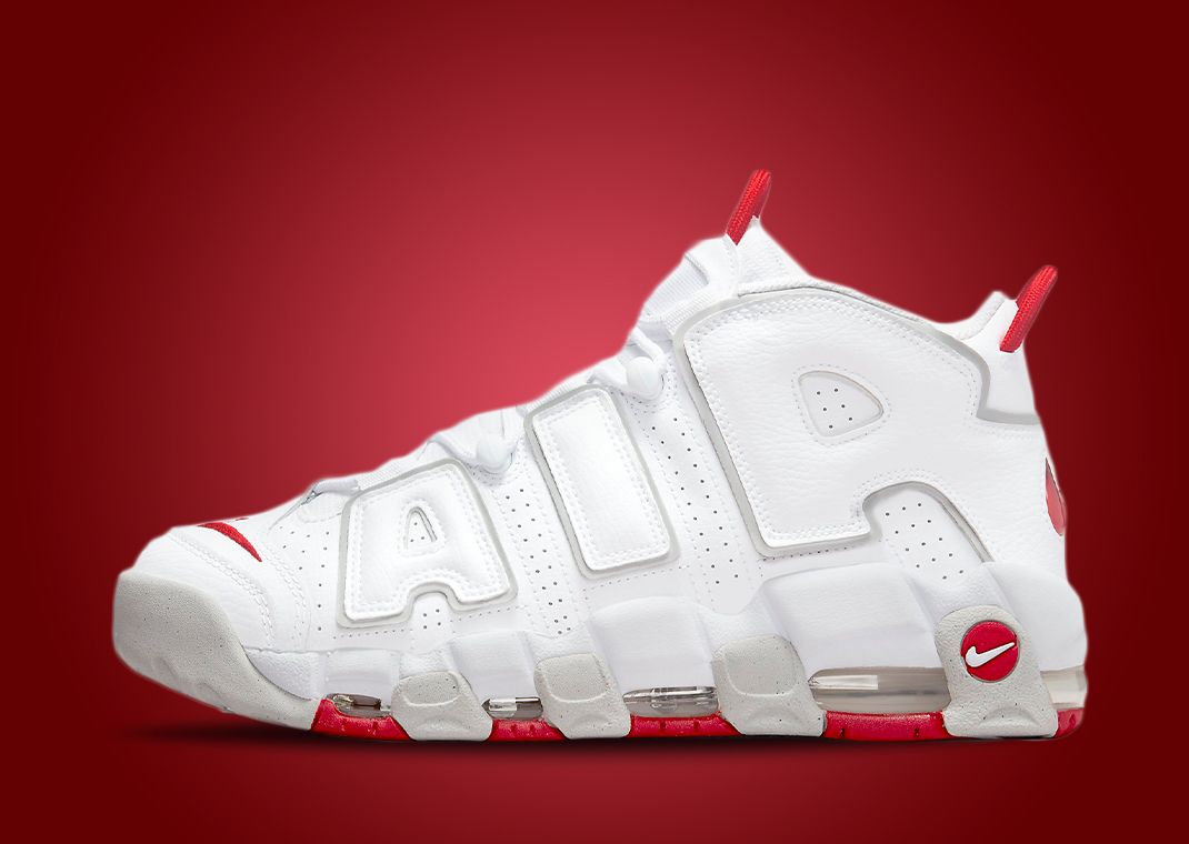 Nike Air More Uptempo ホワイト/レッド Nike Air More Uptempo White Red Sail (Women's) - FN3497-100 - US