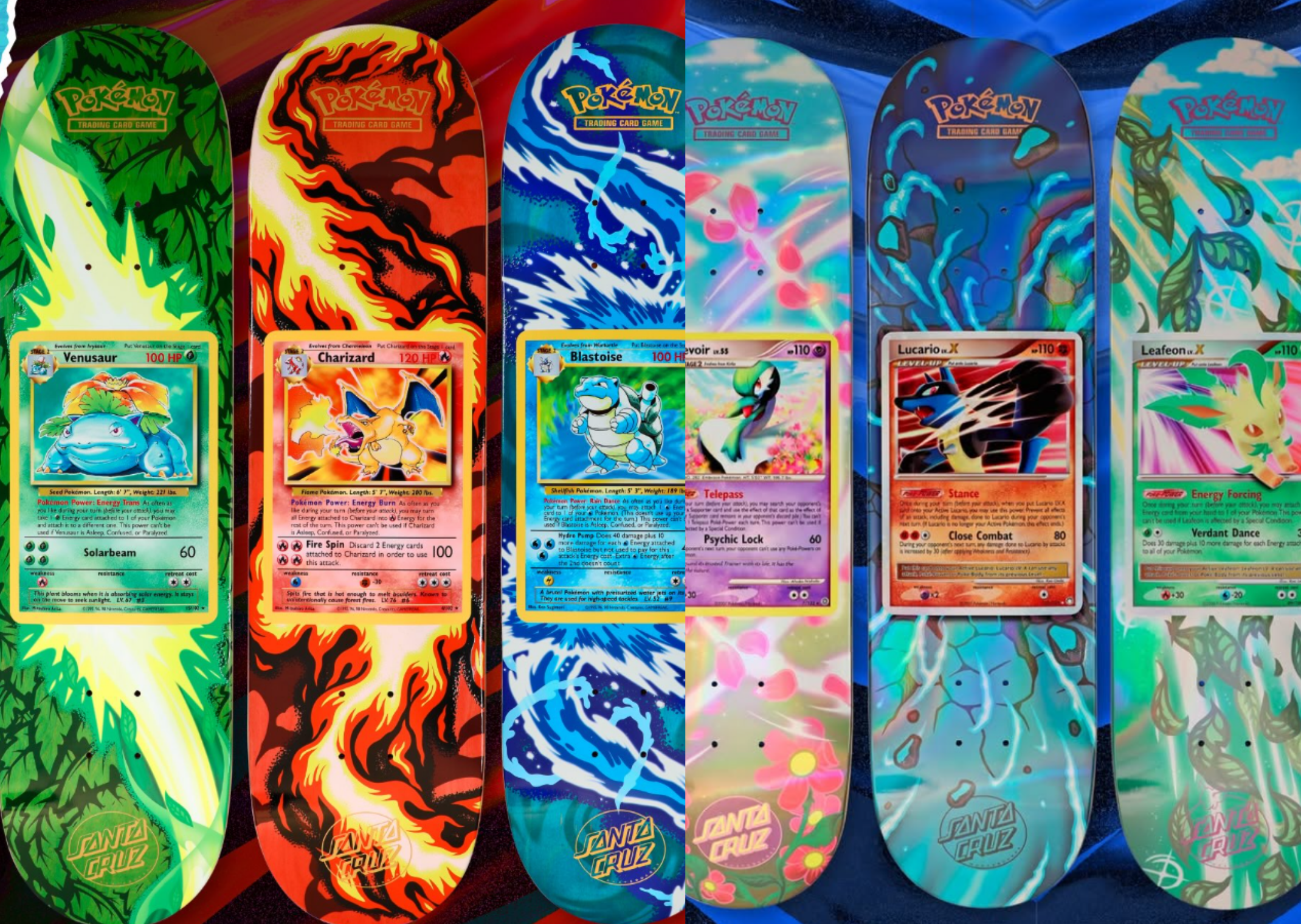Santa Cruz Skateboards x Pokémon Card Board Collection