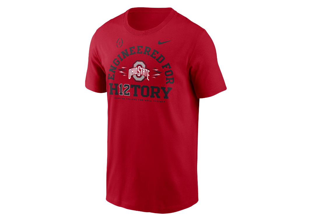Ohio State Buckeyes 2025 College Football Playoff Bound Engineered For History Men's Nike College T-Shirt