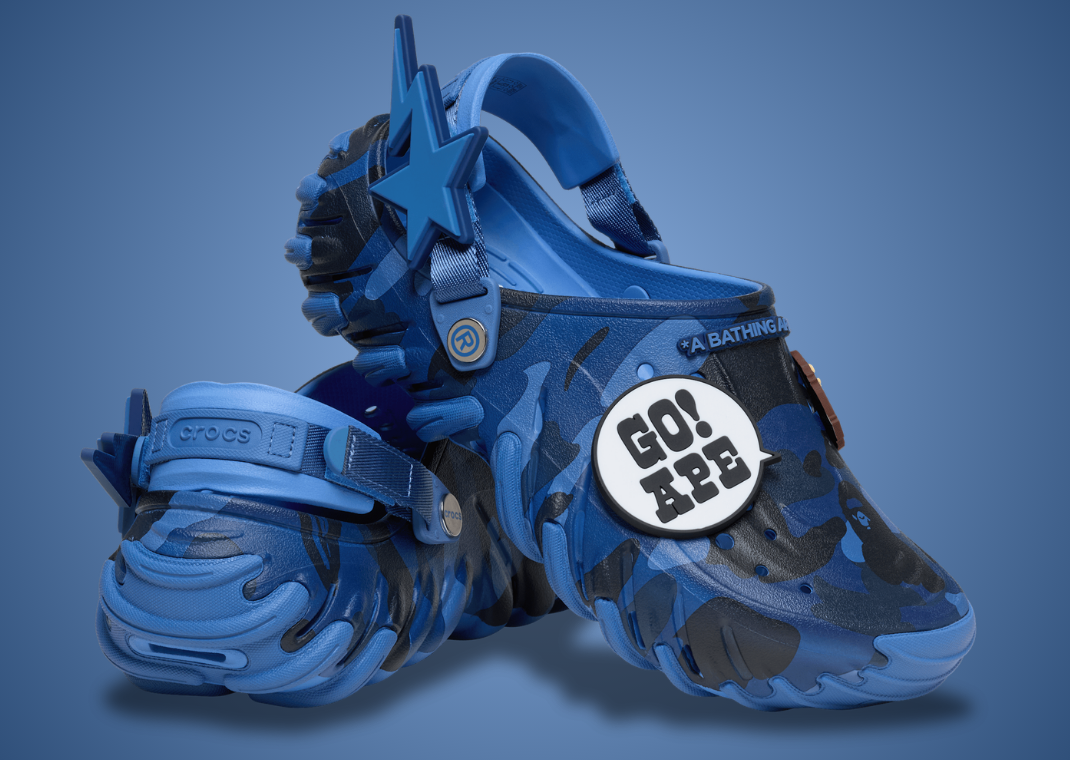 BAPE x Crocs Echo RO Clog Navy Angle