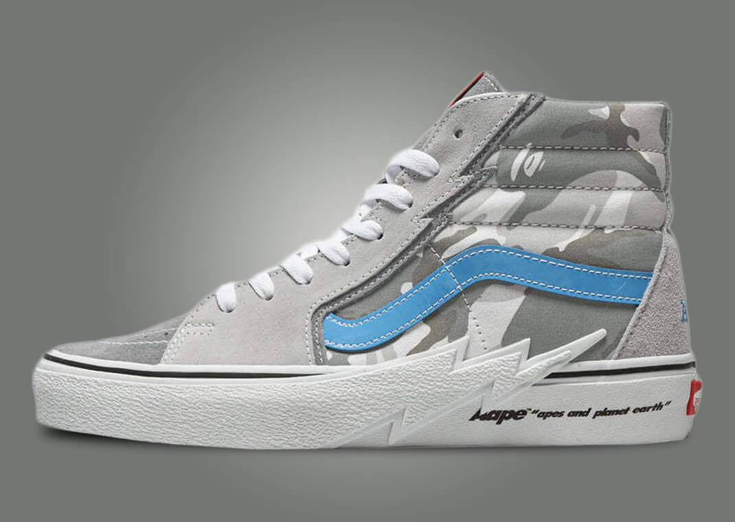 VANS x AAPE SK8-HI BOLT★コラボ★兼用★AAPE GREY/BLUE Vans X Aape SK8-Hi Bolt Sneakers 'Grey Blue' - VN0A5JIVY31