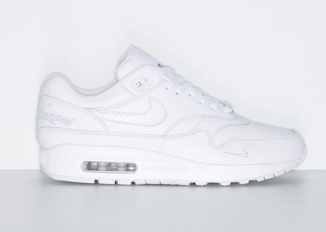 Supreme x Nike Air Max 1 '87 SP White Lateral