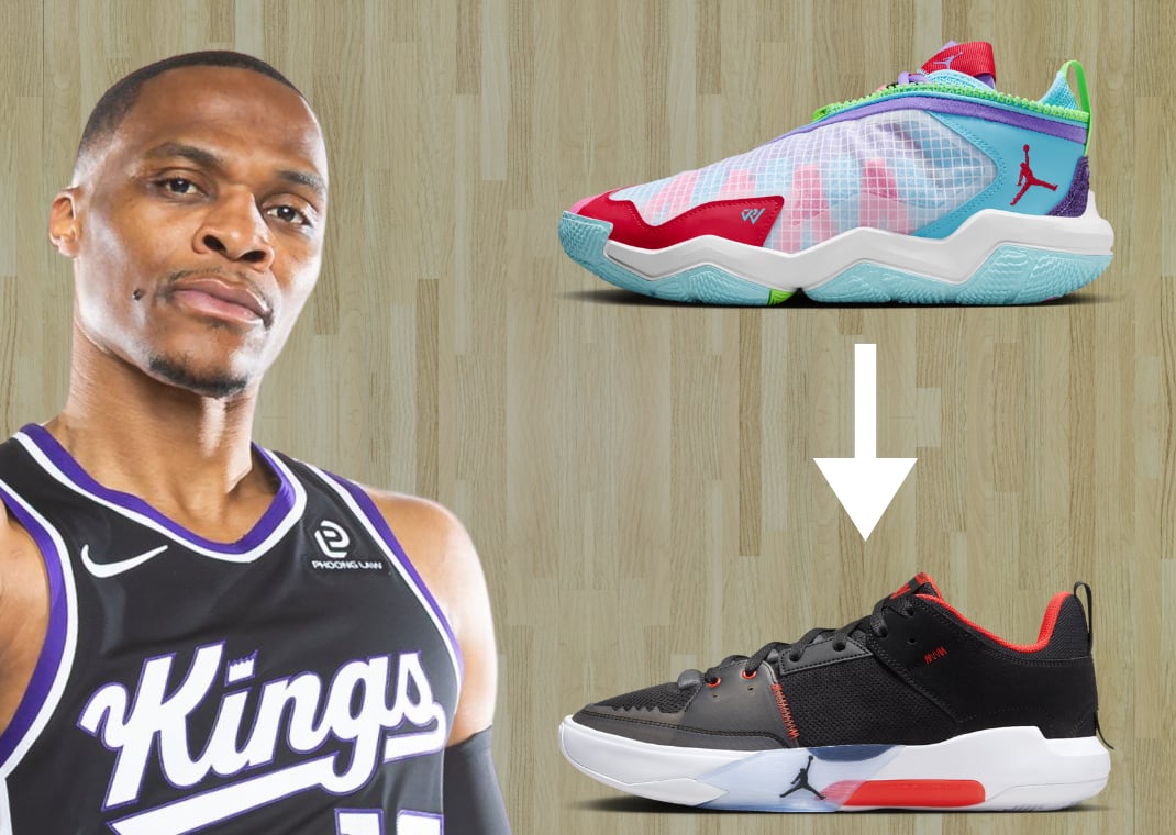 Russell Westbrook's Sneakers: Why Not 0.6 (top) and One Take 5 (bottom)