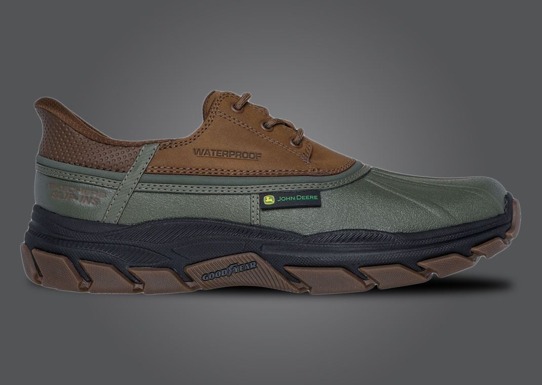 John Deere x Skechers Slip-ins Respected Tanzier Olive Brown