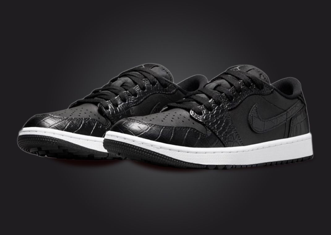 Air Jordan 1 Low Golf Black Croc