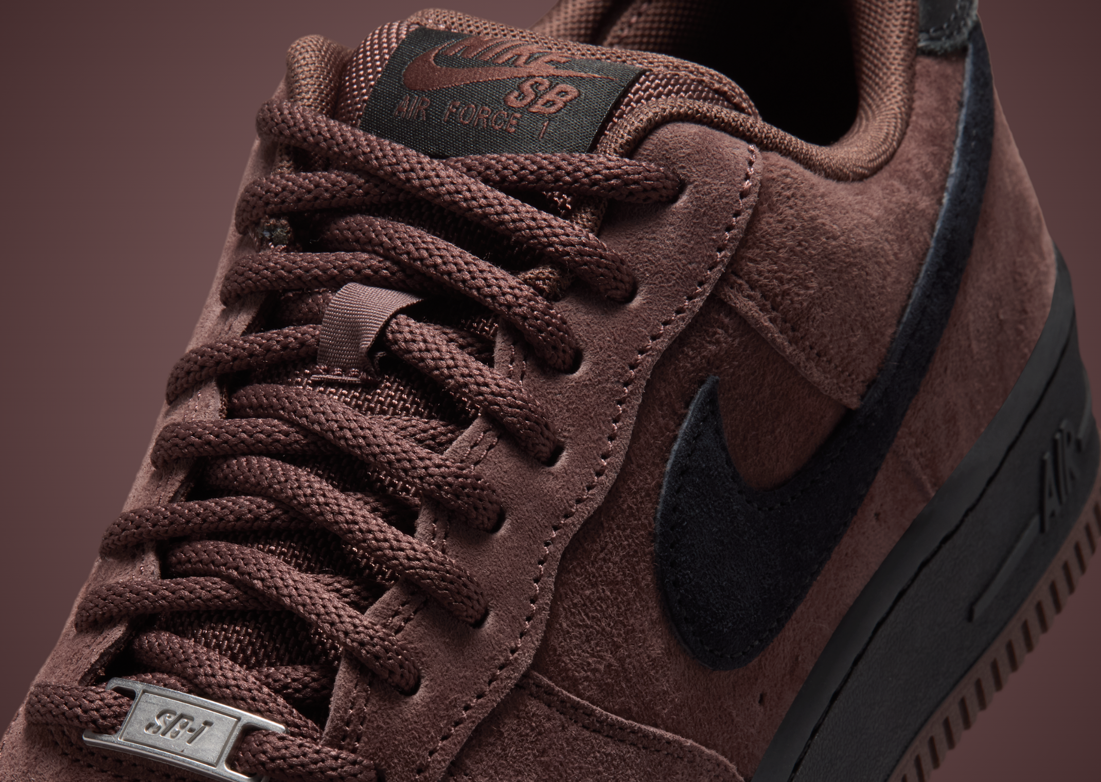 Nike SB Air Force 1 Low Light Chocolate - Detail