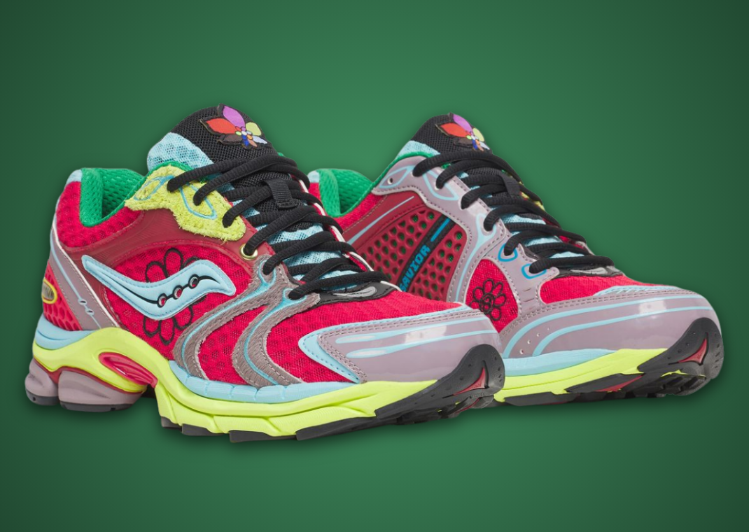 Jae Tips x Saucony ProGrid Triumph 4 Flowers Grow Uptown Poison Ivy Angle