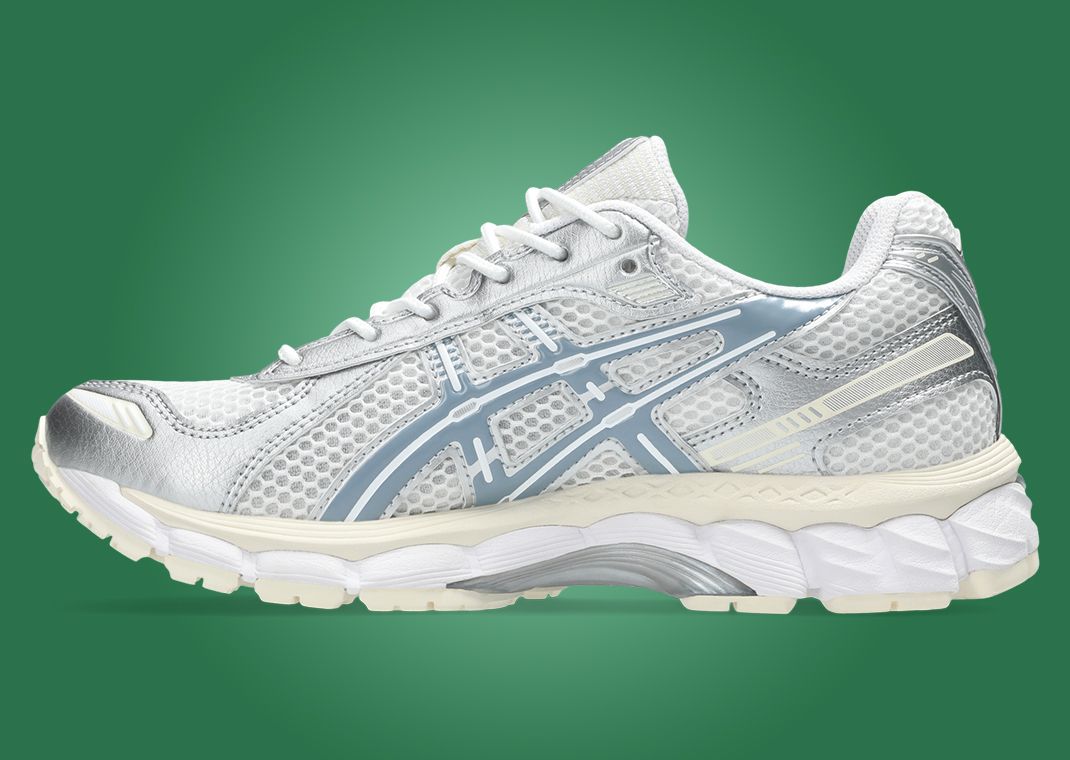 Asics Gel-Kayano 12.1 Metallic Silver Ice Blue Medial