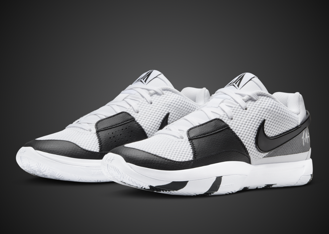 Nike Ja 1 White Black Angle