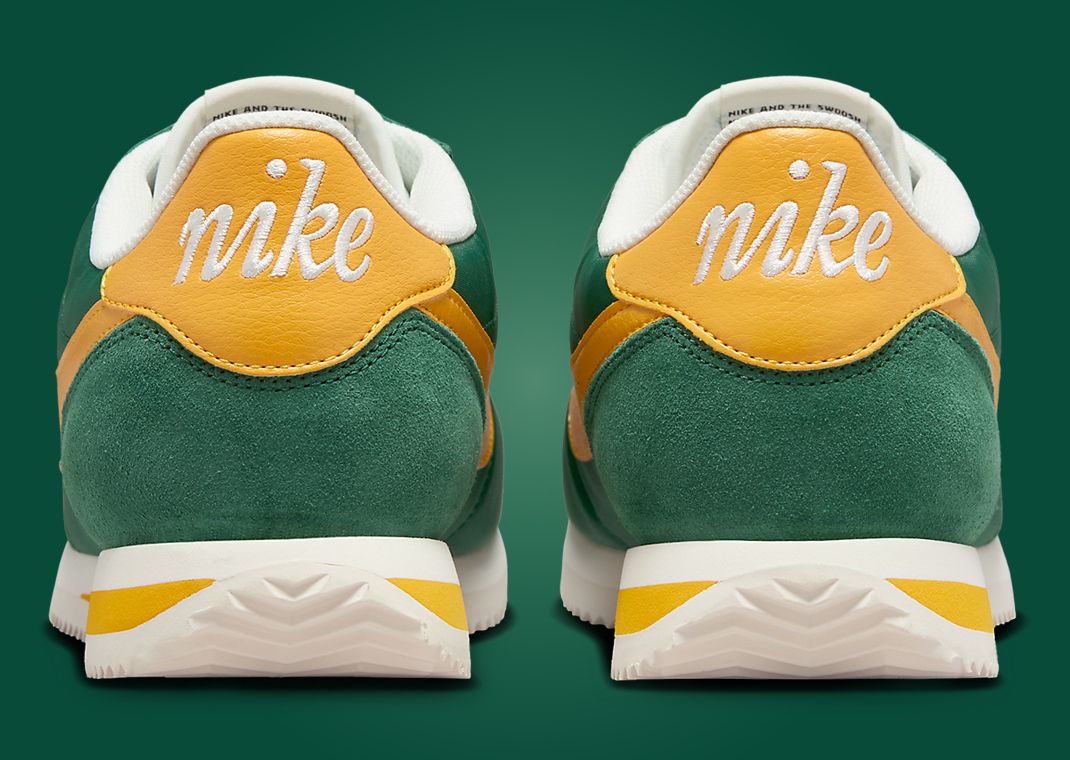 nike cortez green orange