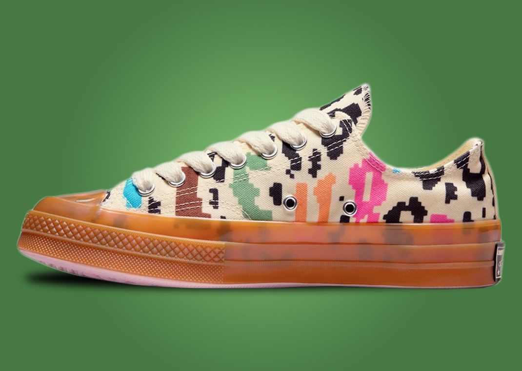 GOLF le FLEUR* x Converse Chuck 70 Ox Digital Leopard Multi Gum Medial