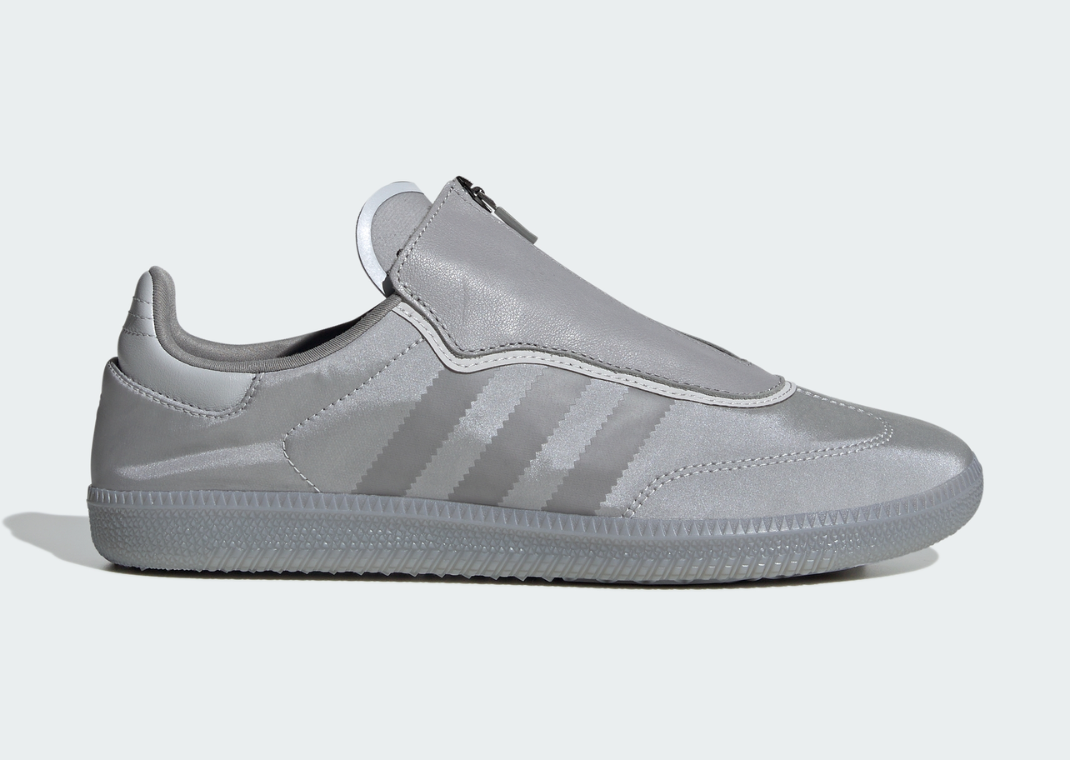 adidas Samba Decon Zipper Metallic Grey Lateral