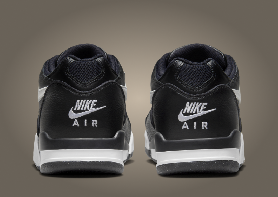 Stussy x Nike Air Flight 89 Low SP Black White Heel