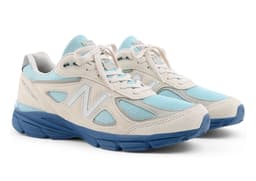 New Balance 990v4 Made in USA Blue Crab Cloud Blue - Angle