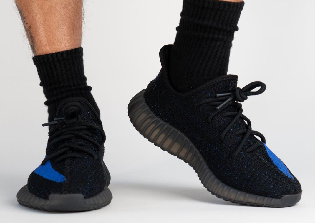 blue reflective yeezys